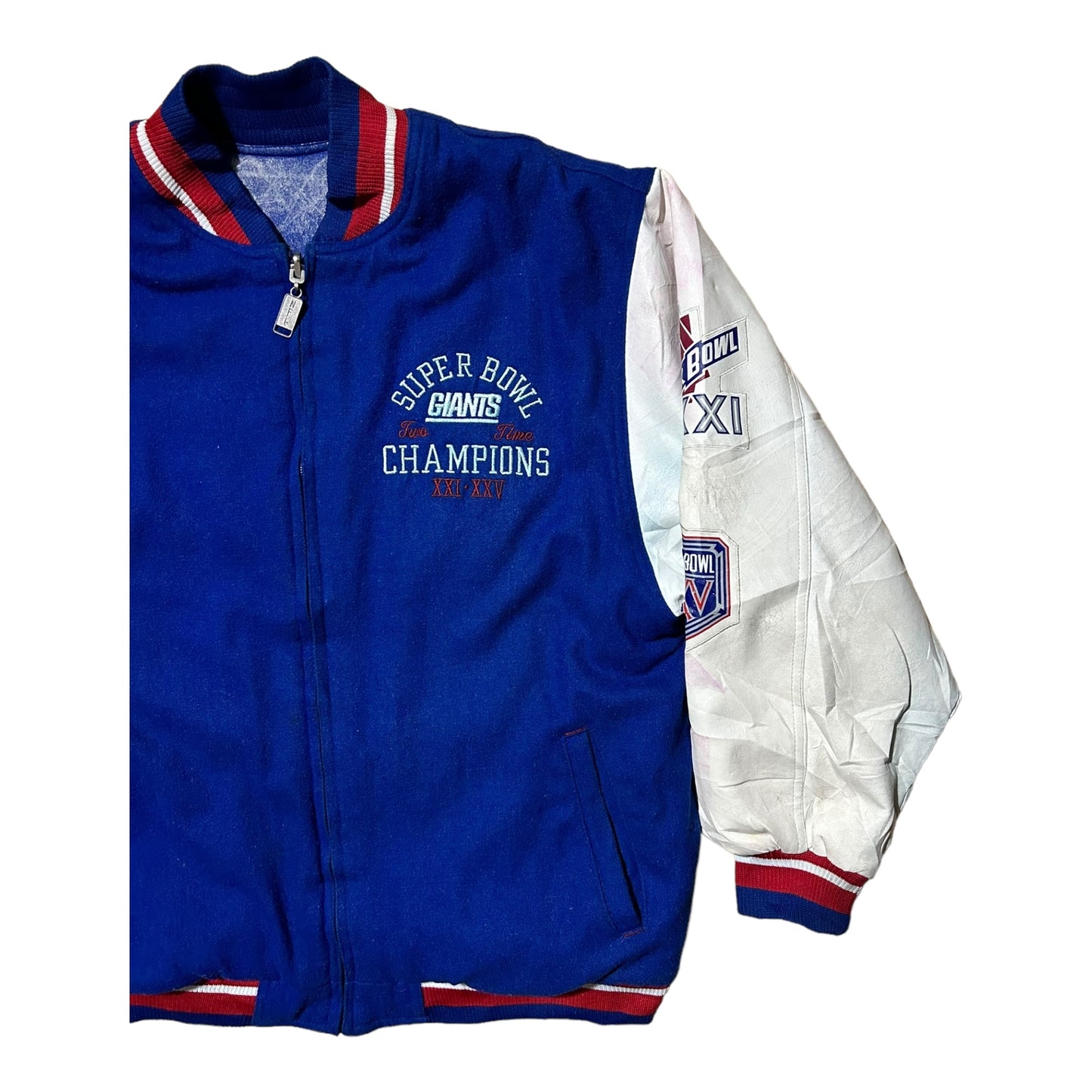 Reebok Vintage Official NFL New York Giants Super Bowl Varsity Jacket - Recurring.Life