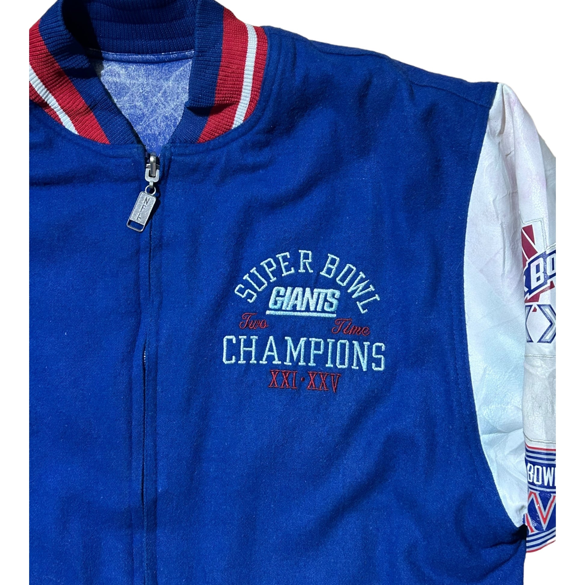 Reebok Vintage Official NFL New York Giants Super Bowl Varsity Jacket - Recurring.Life