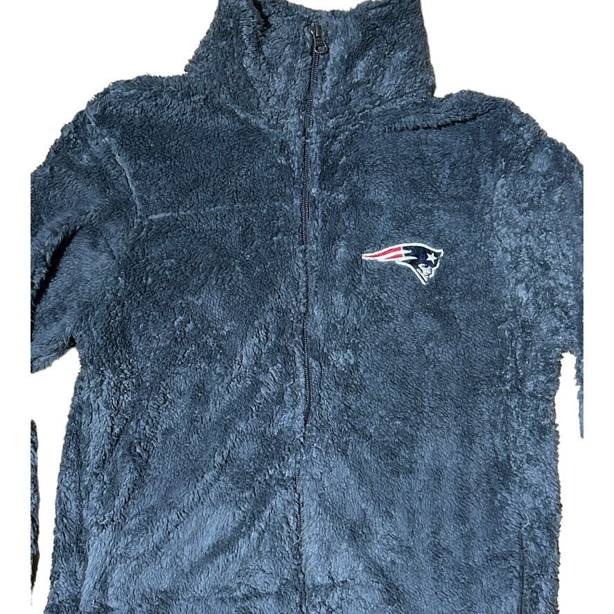 NFL Collection Patriots Teddy Bear Fleece Jacket - Recurring.Life