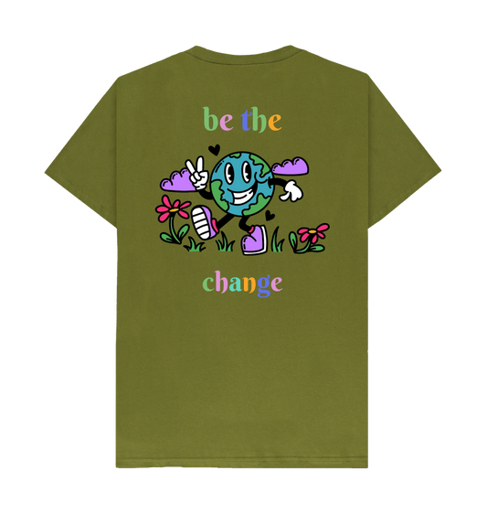 Recurring.Life Be The Change Tee - Moss Green - Recurring.Life