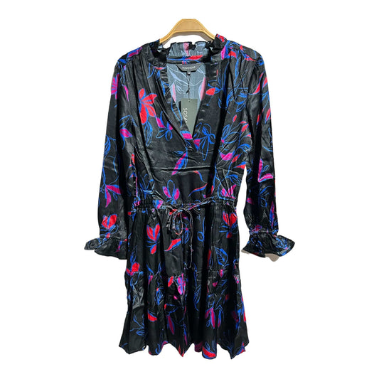 Sosandar Floral Print Drawstring Waist Tunic Dress - Recurring.Life