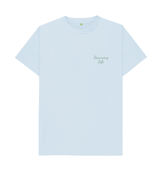 Sky Blue Recurring.Life Basic's Tee - Light Blue